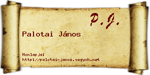 Palotai János névjegykártya
